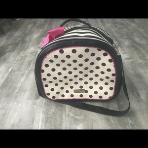 Betsey Johnson Hat Box Round Weekender Bag